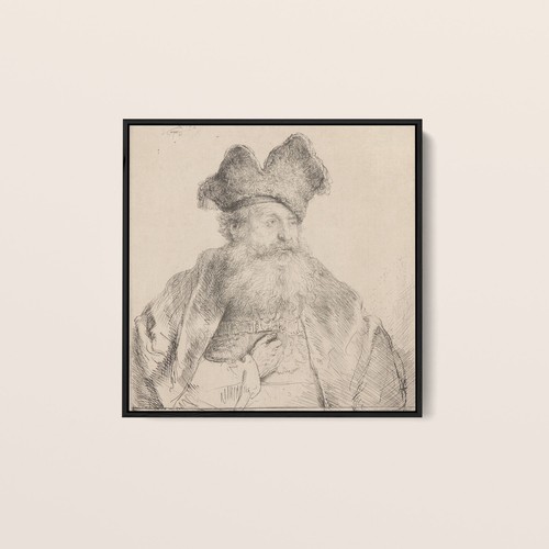 Rembrandt old man with - man, a